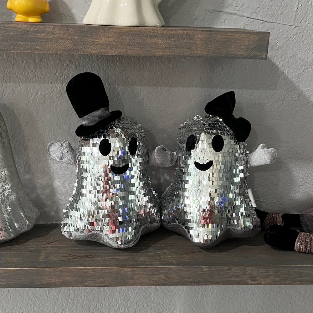 Christian Siriano Silver Sequin Ghost Decor